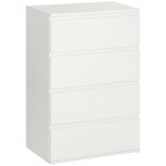 Chest of Drawers, 4 Drawers, Anti-tilt Office Cabinet, White