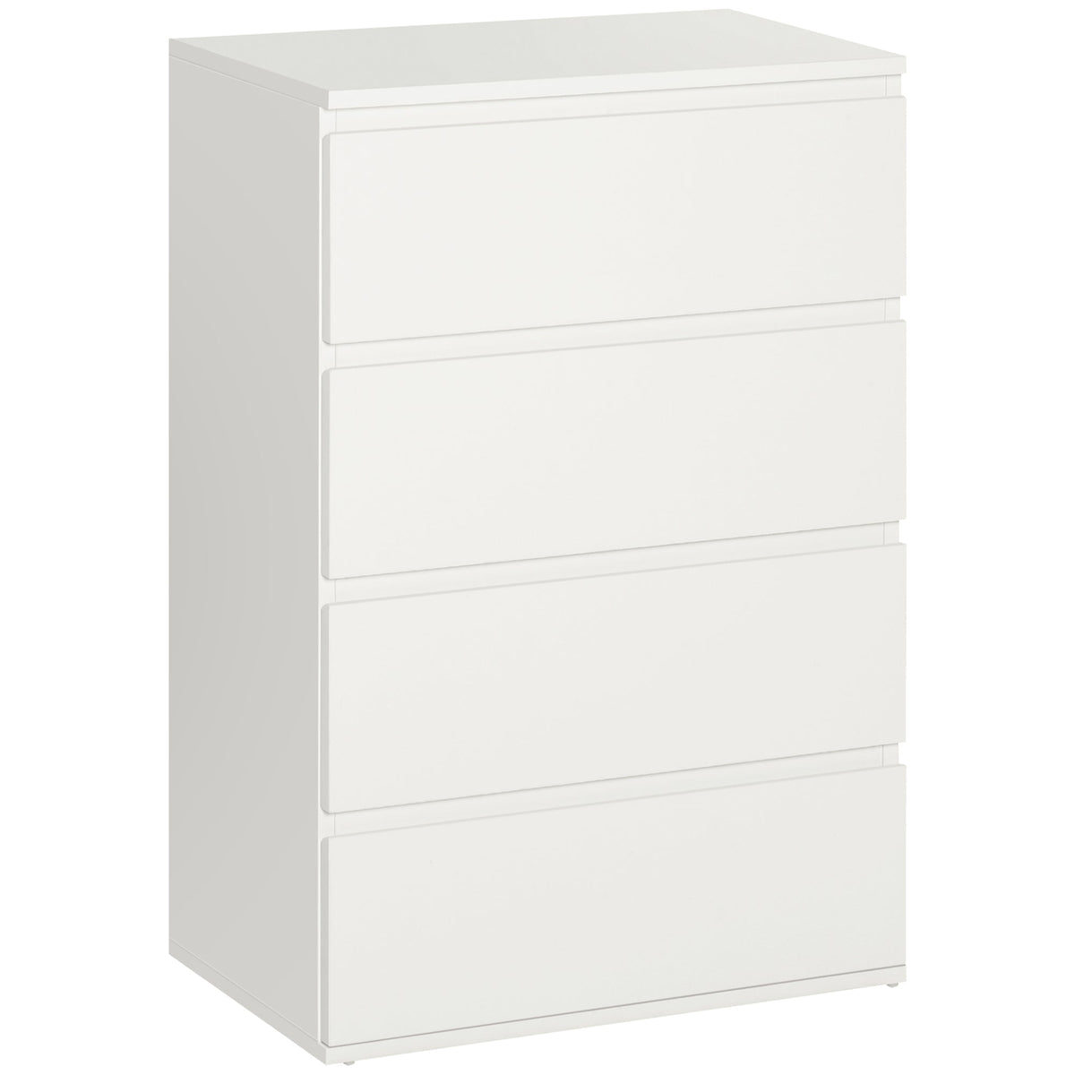 Chest of Drawers, 4 Drawers, Anti-tilt Office Cabinet, White
