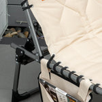 Sun Lounger, Foldable with Pillow, 5-Way Adjustable Backrest, Beige