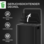Trash Can 2x25L Pedal Bin, Dual, Stainless Steel