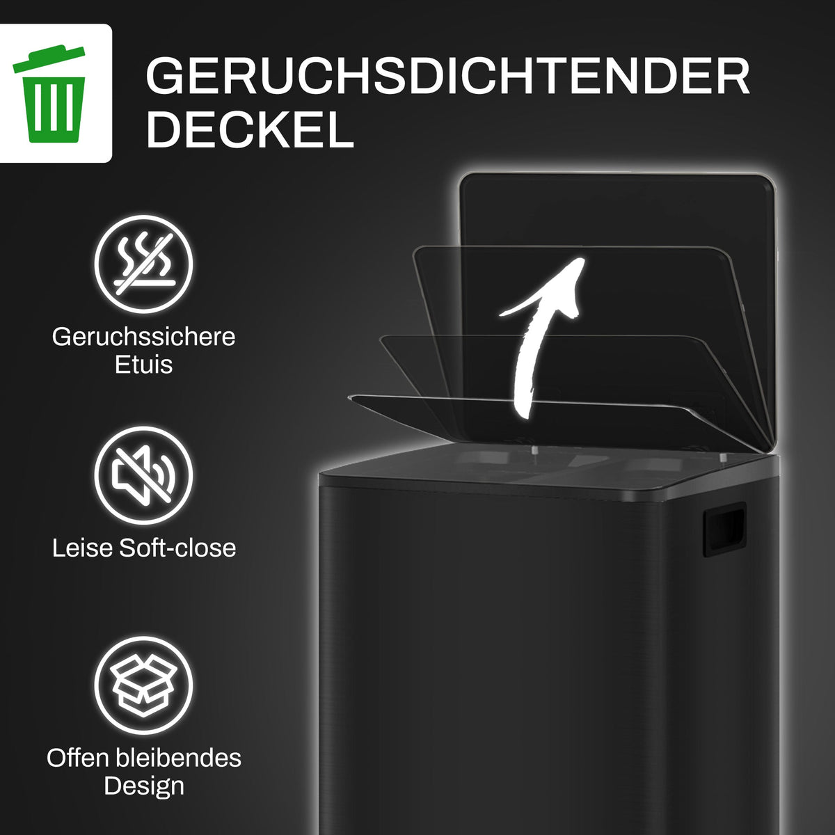Trash Can 2x25L Pedal Bin, Dual, Stainless Steel