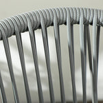 Seating Group 2 Chairs Coffee Table Balcony Furniture Steel Grey