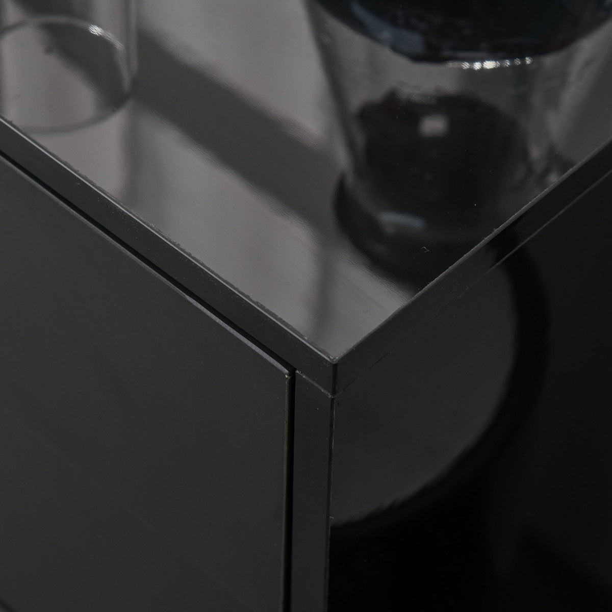 Sideboard Storage Cabinet with 2 Drawers & 2 Doors Black