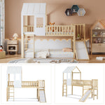 Children's Bed with Roof Design & 2 Drawers - 90x200cm, Wood & MDF