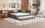 Upholstered Bed 140*200, Pull-Out Sofa Bed, Multifunctional, Velvet Gray