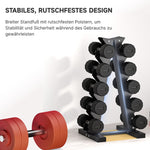 Dumbbell Rack, 10 Dumbbells, 5 Levels, Sturdy Steel, Black
