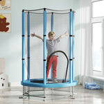 Children's Trampoline 140 cm, Safety Net, Octopus Pattern, Light Blue