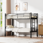 Children's Bunk Bed 90x200cm Convertible to 2 Beds, Black