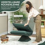 Floor Chair, 360° Rotatable, 5-Way Adjustable, Foldable, Green