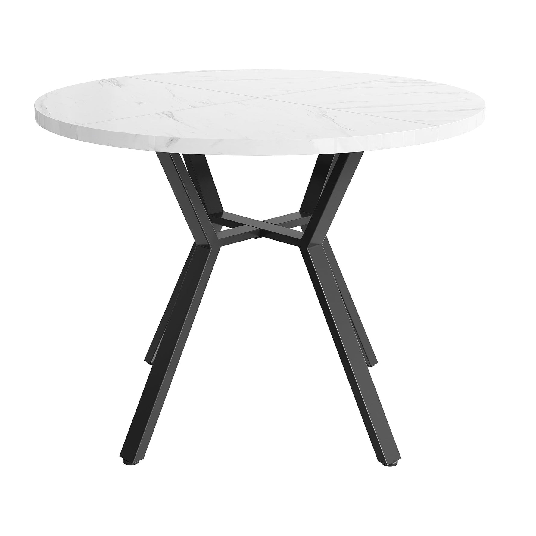 Round Dining Table, Modern Simple, Black Marble