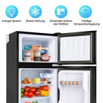 Fridge-freezer Double Door 60L Total Capacity, 86.8cm High, Premium Black