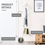 Coat Rack, Standing Hallway, Metal White