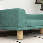 Dog Sofa - Pet Sofa with Cushion, Wooden Legs, Green