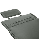 Lounger Cushion, Garden, Removable Headrest, Polyester Cotton Fibre, Grey