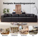 Modular L-Shaped Sectional Sofa 104-Inch 4-Piece Foam-Filled - Corduroy