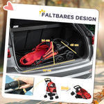 Dog Buggy Foldable Small Dogs & Cats, Oxford Red