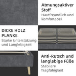 Modern Minimalist Bed Frame 160x200CM Low Box, Dutch Velvet Gray