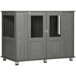 Dog Cage with Lock, Magnetic Door, Window for Extra Large Dogs, Gray