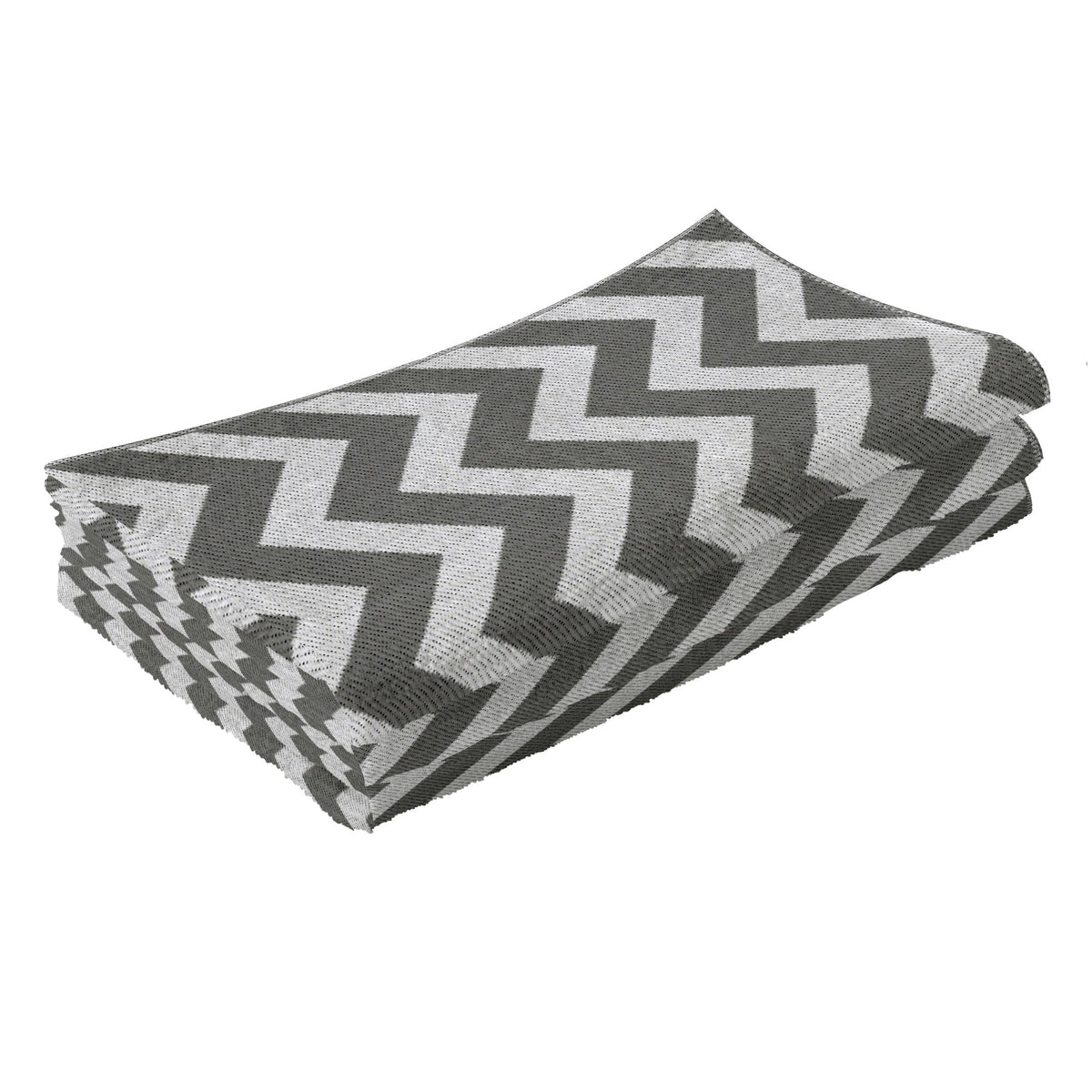 Outdoor Carpet Waterproof Plastic 121x182cm, Light Grey/White