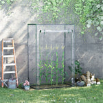Greenhouse Cold Frame, Roll-Up Door, Steel Plastic, Transparent