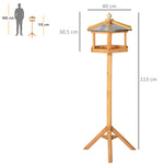 PawHut Birdhouse Bird Villa Feeder with Stand and Zinc Roof