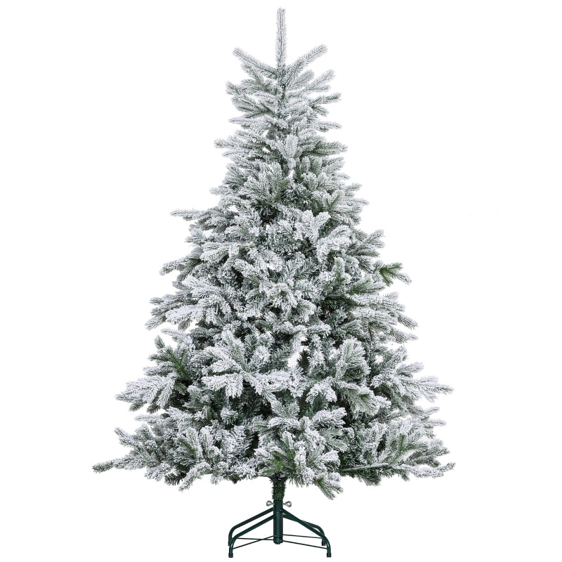 Christmas Tree 180 cm, Artificial Snow, Flame-Retardant, Metal Base