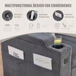 Modern 3-Seater Sofa with Storage, Cup Holders and USB-C Charging, Corduroy