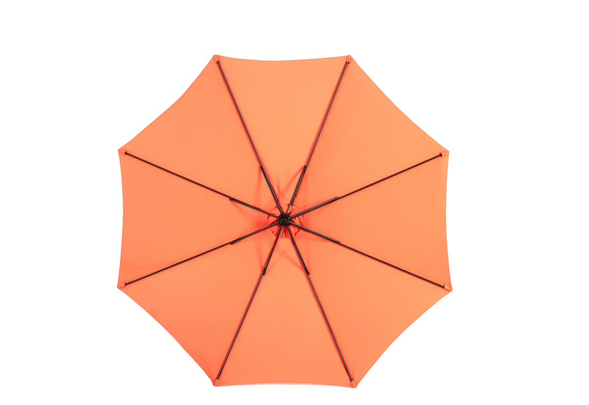 14.8 Ft Double Sided Outdoor Umbrella, Rectangular Large with Crank, Orange