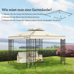 Replacement Roof for Metal Gazebo 3x3m Garden & Patio, Cream White Polyester