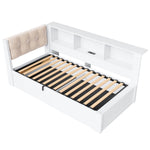 Daybed with Hydraulic Storage 90x200cm Pine Wood White
