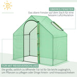 Foil Greenhouse, Tomato House 180x100x168cm with Window and Door, Steel/PVC Plastic