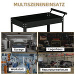 DURHAND 2-tier workshop trolley, 150 kg load capacity, steel black