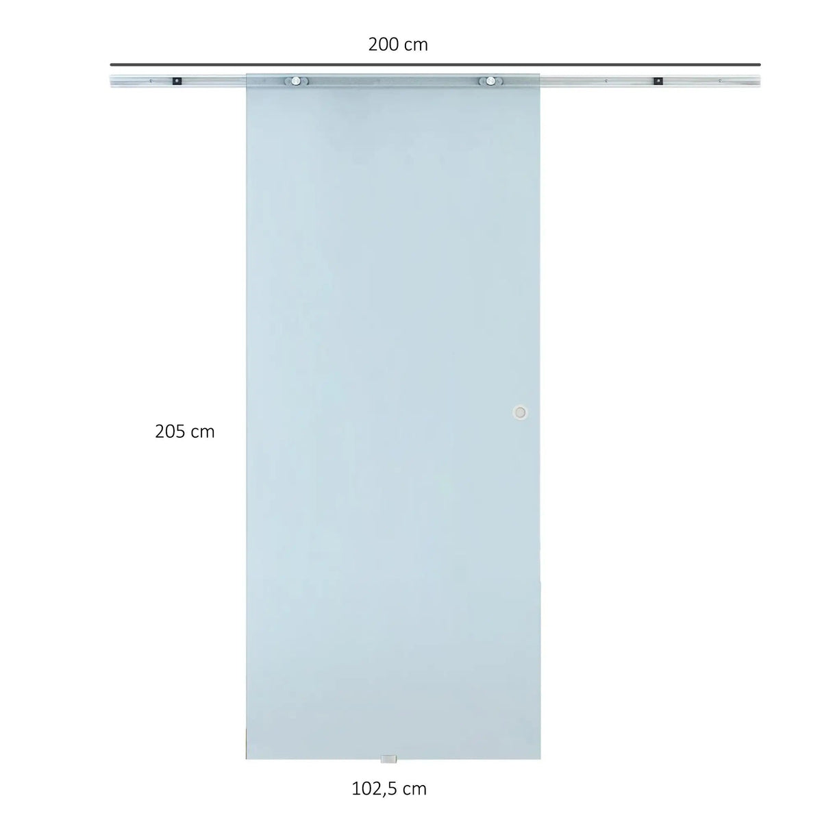 Glass Sliding Door, Multiple Sizes, Frosted Glass