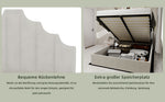 Modern Minimalist Soft Bed, Comfortable Headboard, 160x200CM, Beige