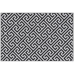 Outdoor Carpet, Double-Sided Water-Repellent, Plastic Black White