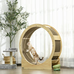 Cat Wheel, 91 cm, Brake & Scratching Board, Oak