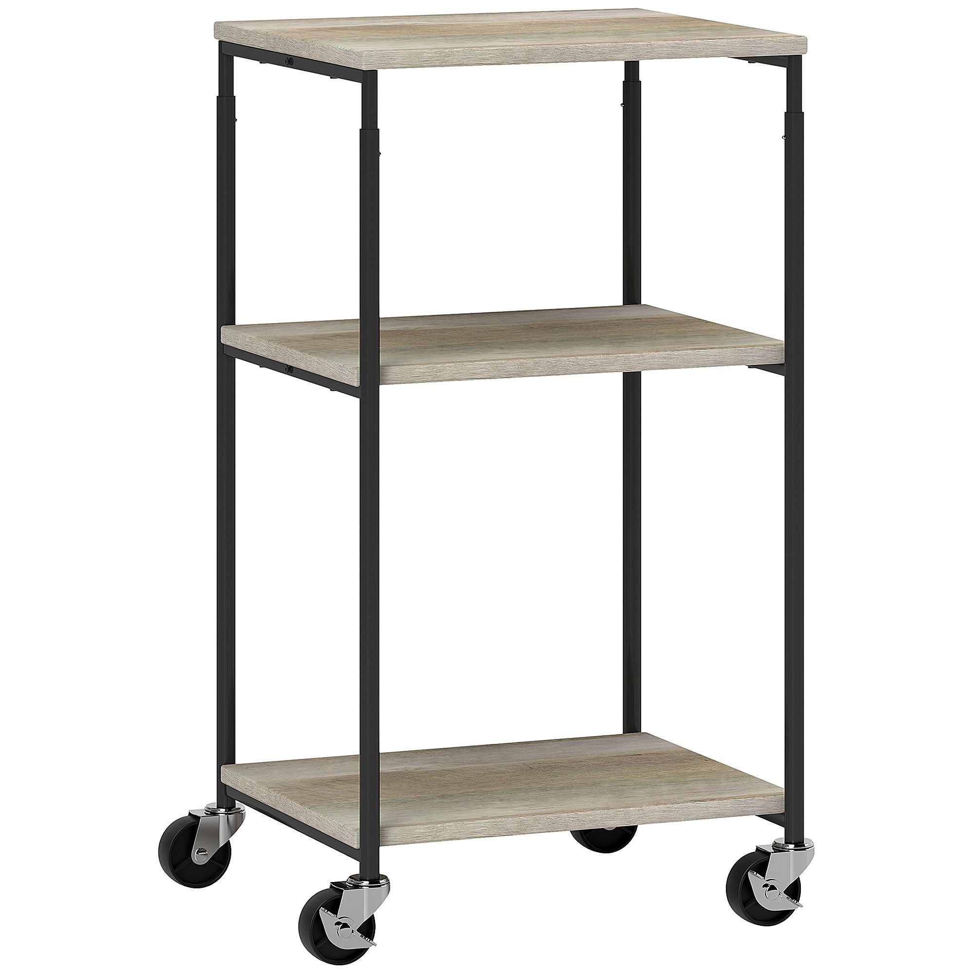 Printer Table, 3-Tier Stand with Casters, Steel