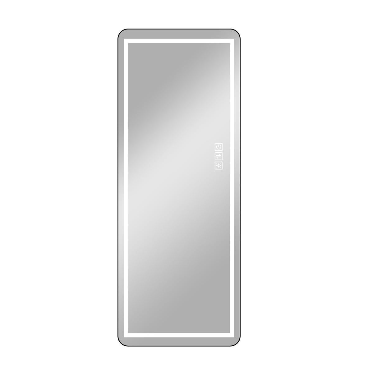 Full-Length Wall Mirror 125x45cm - Natural Wood Frame