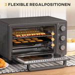 Mini Oven, 21L 1400W 60 Min. Timer, Stainless Steel, Gray