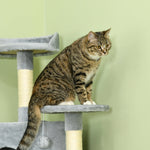 Cat Tree, Large 200 cm XXL with Cat Caves, Hammocks, Light Grey