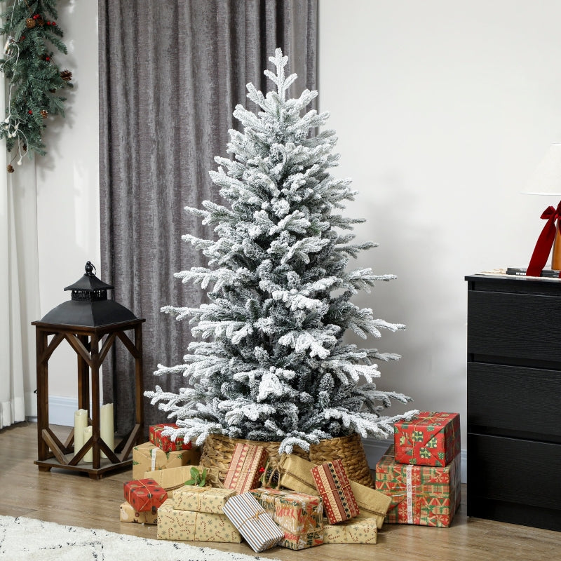 Artificial Christmas Tree 150cm 1162 Branches Snow, Green & White