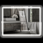 Bathroom Mirror LED Bluetooth Anti-Fog Touch Switch, 80x60cm, Silver