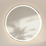Round LED Bathroom Mirror 80x80cm, Dimmable Fog-Free Glass