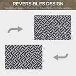 Outdoor Carpet, Double-Sided Water-Repellent, Plastic Black White