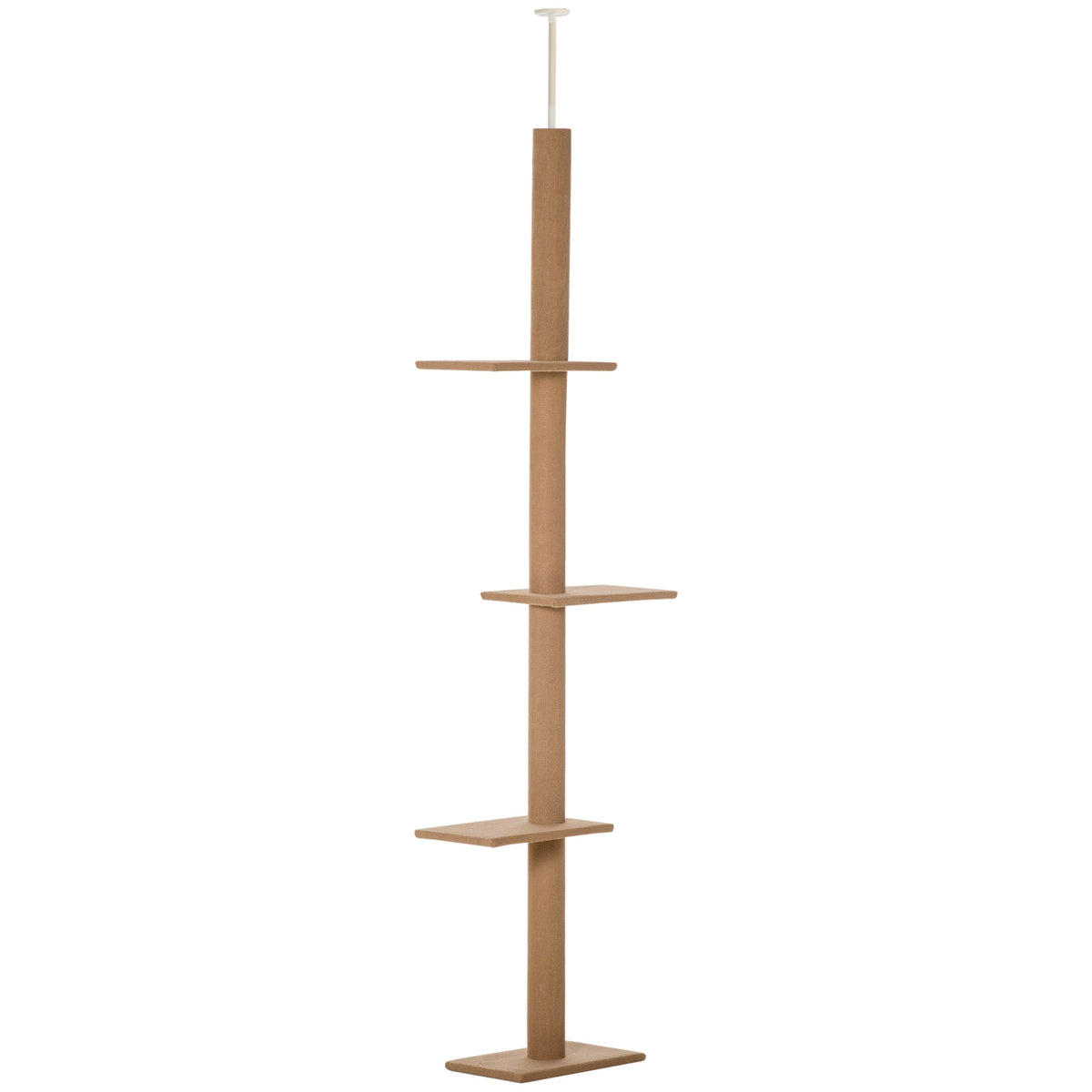 Scratching Post Climbing Tree, Height-Adjustable Play Tree for Cats, Light Brown