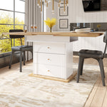Telescopic Dining Table, Extendable for 4-6 People, White