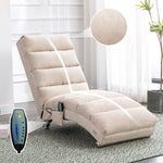Relaxation Lounger Fixed Reclining Sofa Full Body Support Vibration Side Pockets