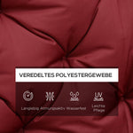 3-seater Bench Cushion with Ties, Outdoor/Indoor Seat Pad 150x98x8 cm, Red