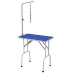 Pet Grooming Table, Hairdressing Brushing Washing, Metal Blue