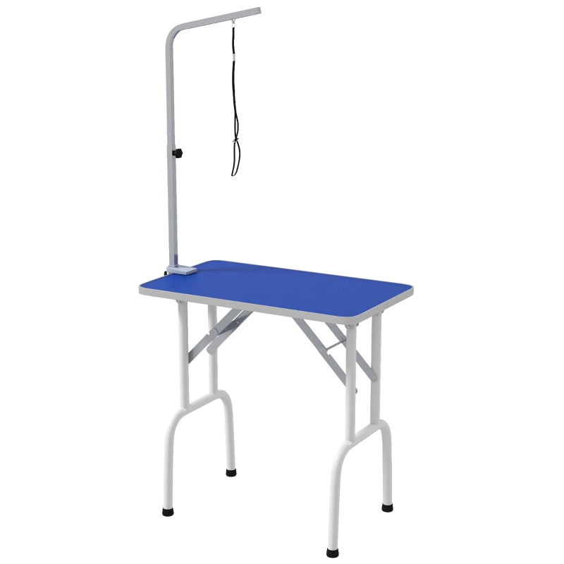 Pet Grooming Table, Hairdressing Brushing Washing, Metal Blue